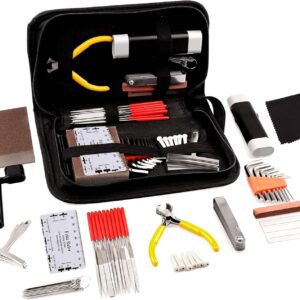 45 PCS Guitar Repair Tool Kit, Professional Setup & Maintenance Kit for Acoustic Electric Guitar Bass Ukulele Banjo