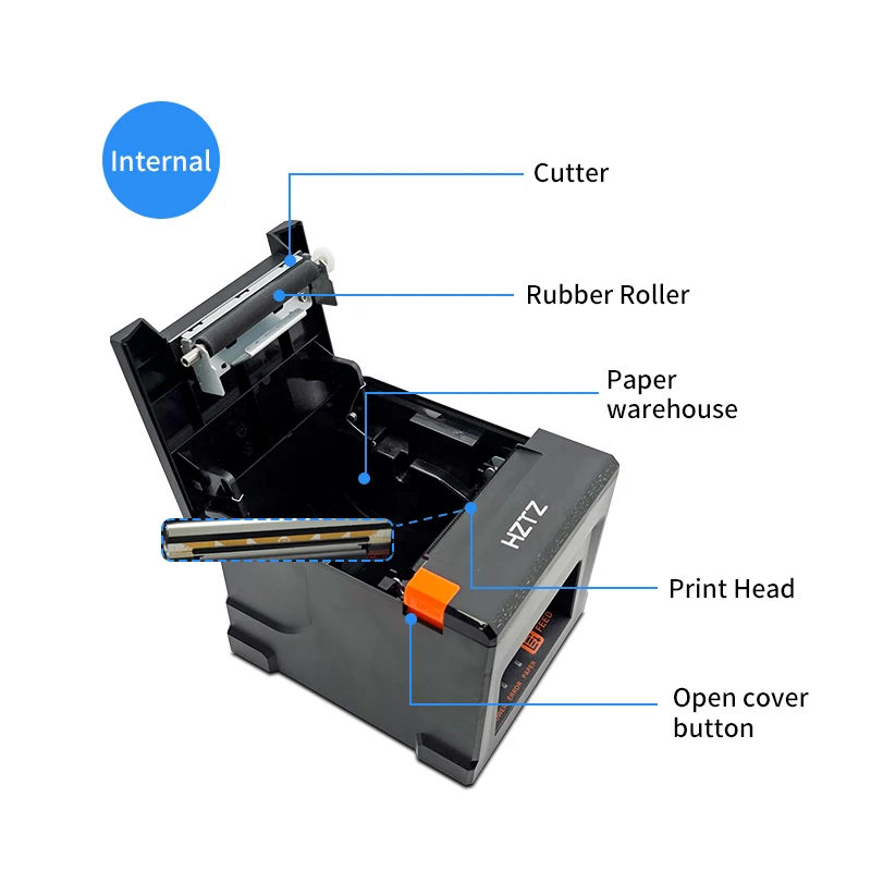 kf-A19c458c2557d4276a81d032500be85f1O HZTZ 80mm Thermal Receipt Printer HZ-8360 Automatic Cutter Restaurant Kitchen POS Printer USB LAN Bluetooth