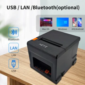 kf-A2b8cb201820a4876802e41e7ae971e9eX HZTZ 80mm Thermal Receipt Printer HZ-8360 Automatic Cutter Restaurant Kitchen POS Printer USB LAN Bluetooth