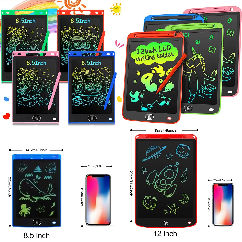 New 8.5" /12" Drawing Board LCD Writing Tablet For Kids Montessori Educational Toys Student Magic Blackboard Birthday Xmas Gift 2 kf A9b00fc417f414b13b9e0944704c6034bA