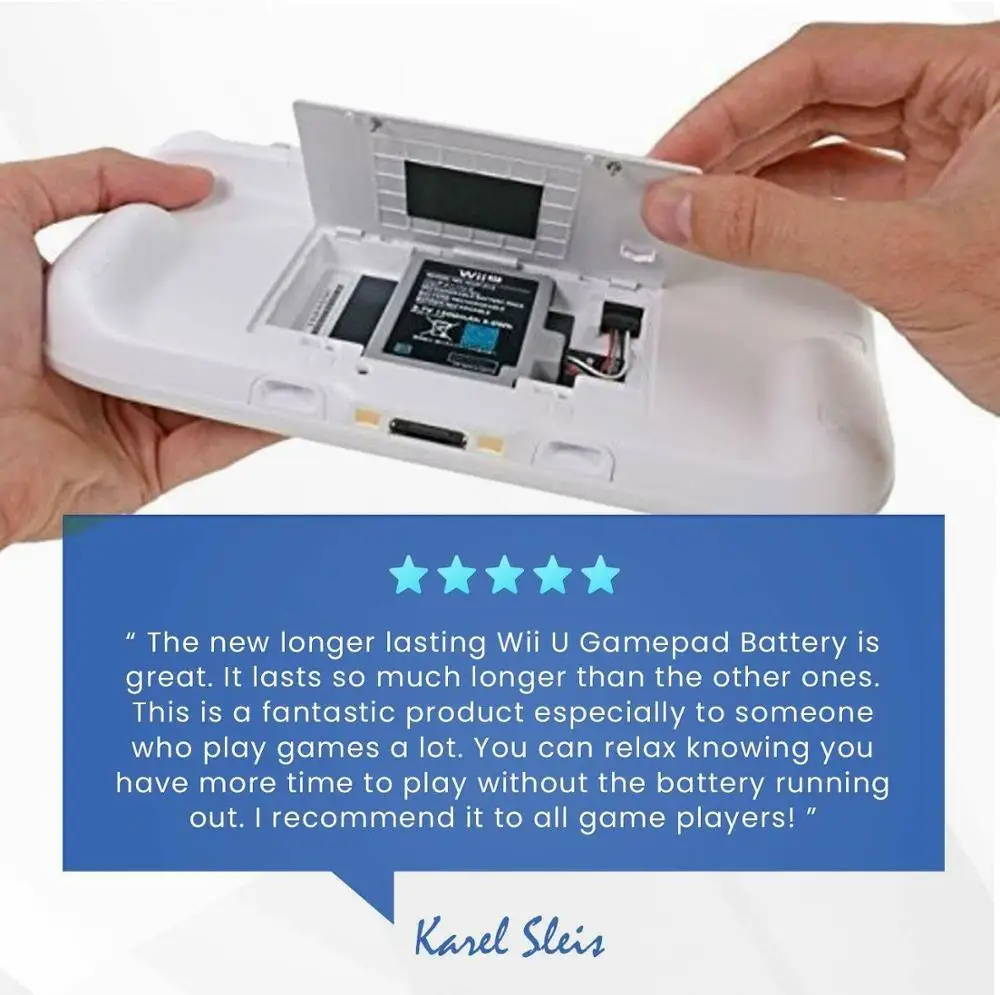 1 PC Replacement Battery For Nintendo Wii U Gamepad Controller WUP-012 1500mAh