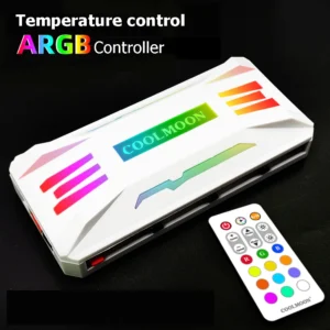 COOLMOON RGB Controller 4Pin PWM 5V 3Pin ARGB Cooling Fan Smart Remote Control for Computer PC Case Chassis Radiator