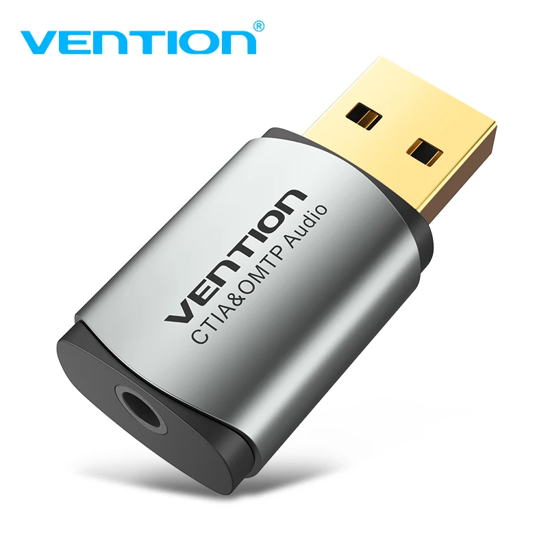 Vention USB External Sound Card 2-in-1 3.5mm USB Adapter Audio Interface for EarPods Earphone Cable Computer USB Sound Card