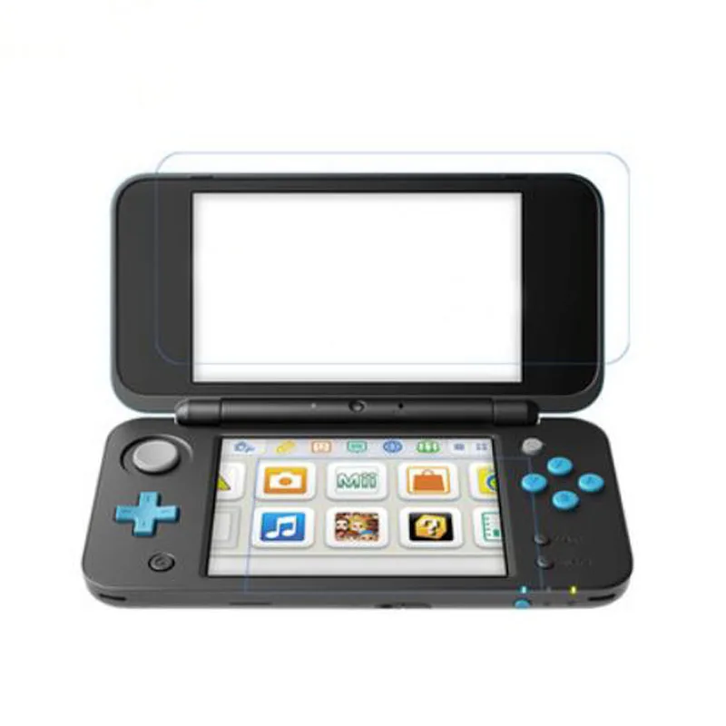Top Tempered Glass LCD Screen Protector+Bottom Clear Full Cover Protective Film Guard for Nintendo New 2DS XL/LL 2DSXL/2DSLL
