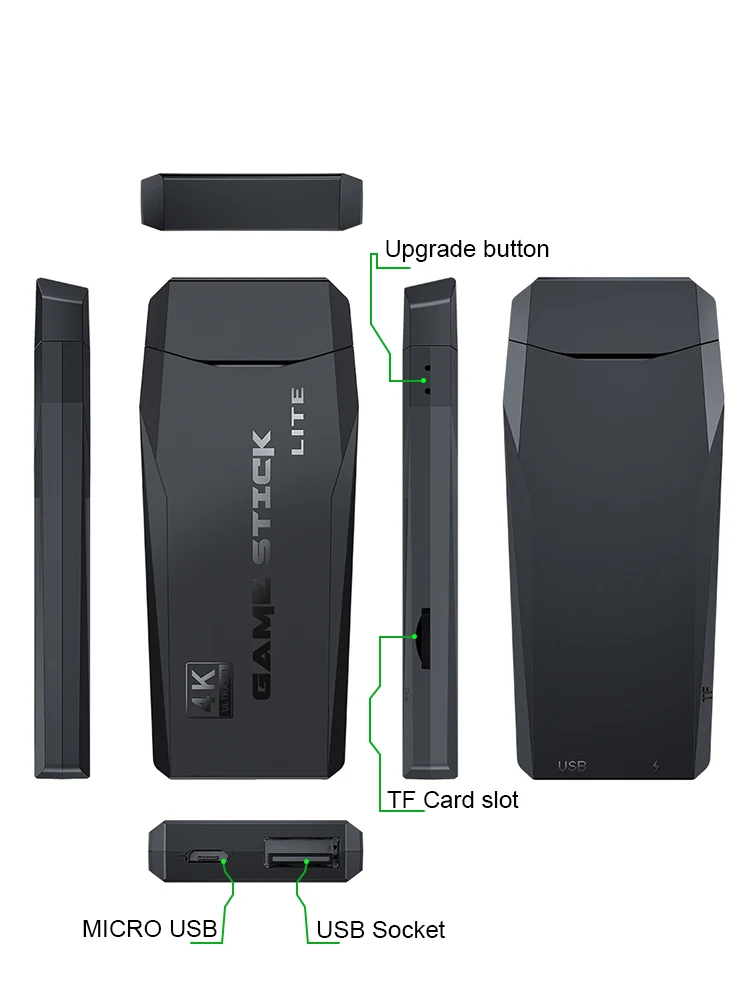 DATA FROG Video Game Console Built in 20000 Retro TV Games For PS1/GBA/FC Portable Wireless Game Stick 4K Support HD TV Output 8 kf Ha58f4ed59fa84a80bf434679f0e975fa8