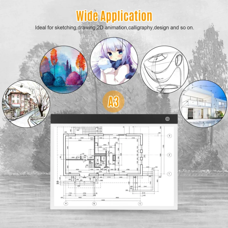 kf-Hccf684c663374812a2a2ca6beebbd1f8u A3 LED Light Pad for Diamond Painting Translucent Drawing Board USB Powered Digital Graphics Tablet for Art Animation Sketching