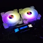 COOLMOON RGB Controller 4Pin PWM 5V 3Pin ARGB Cooling Fan Smart Remote Control for Computer PC Case Chassis Radiator