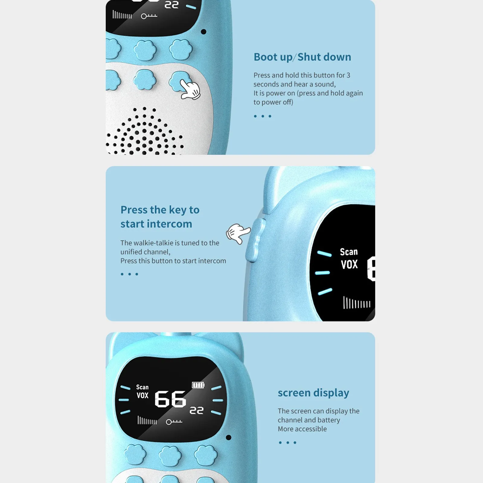 Kids Walkie Talkie 2PCS Electronic Toys Children Spy Gadgets Baby Radio Phone 3km Range Christmas Birthday Gift For Boys Girls 18 kf Hfb39cdf24fd84de9ad5aafb41c8c63bcs