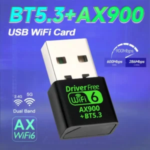 kf-S016f3239b32141899dc4b2aebc7a8ccaQ WiFi 6 AX900 Bluetooth 5.3 WiFi USB Adapter Wireless Network Card 2.4G&5GHz Wi-Fi Antenna USB For PC/Laptop Win10/11 Driver Free