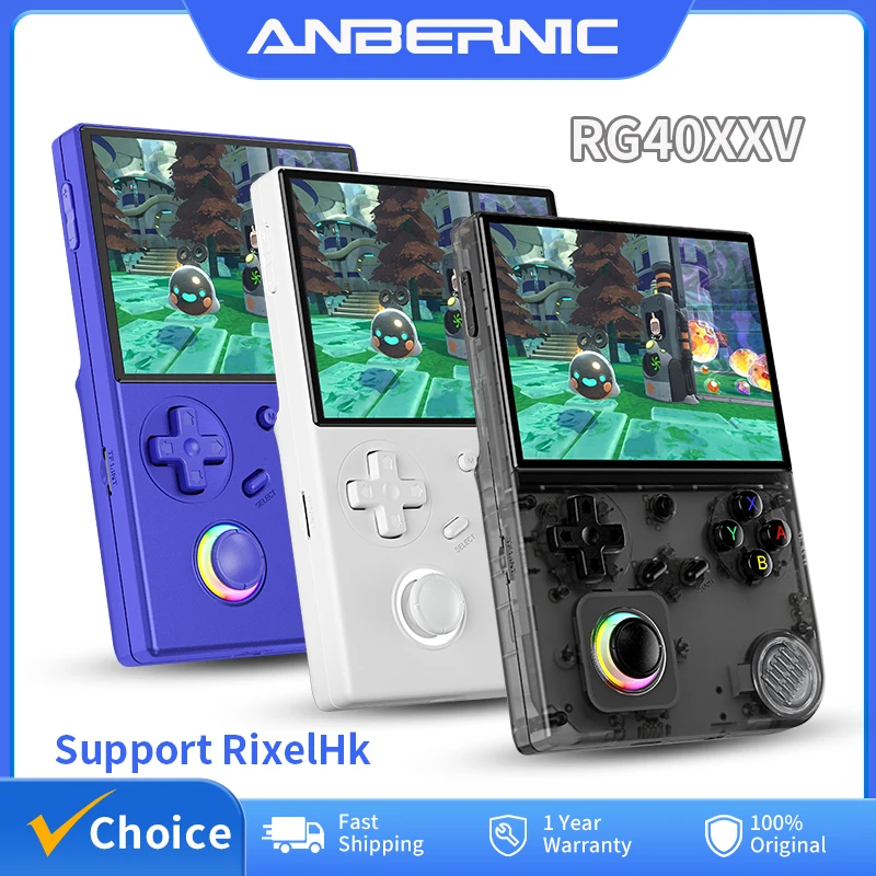 ANBERNIC RG40XXV Retro Handheld Game Console 4'' IPS Screen RGB Joystick Video E-book Player Supports WIFI Streaming HDMI Output