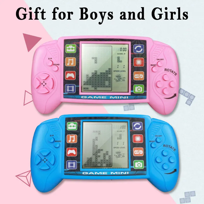 Portable Classic Handheld Game Players Puzzle Nostalgic Game Console Children Educational Electronic Toys Large Screen