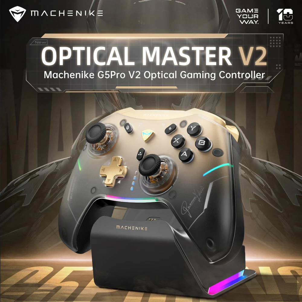 kf-S0ea285a90e2141f1b9dd4a21e9d6822be MACHENIKE G5Pro V2 Ultimate Gaming Controller Optical Trigger ABXY Button Hot-Swappable Joystick 4K Resolution For Switch PC