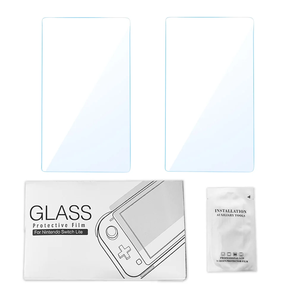 2 Pcs Tempered Glass Switch Screen Protector Premium HD Clear Anti-Scratch Screen Protector for NS Switch/lite/OLED