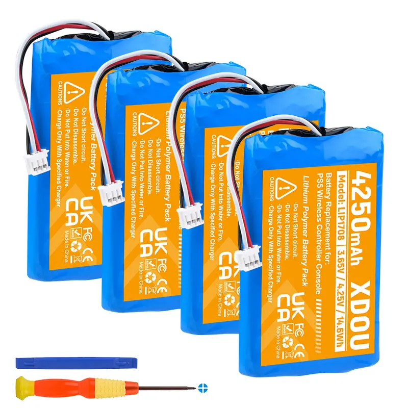 XDOU Brand-New 4250mAh Rechargeable Battery For Sony PS5 LIP1708 CFI-ZCT1W DualSense Game Controllers Higher Power 4 kf S1336c17c90cb457bac85893fb802ad02w