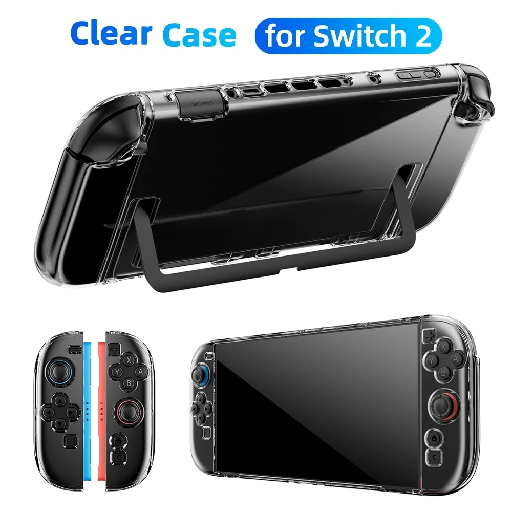 Transparent PC Hard Case for NS Switch 2 Joycon Controller Split Protective Cover Skin Shell Protector For Switch 2 Accessories