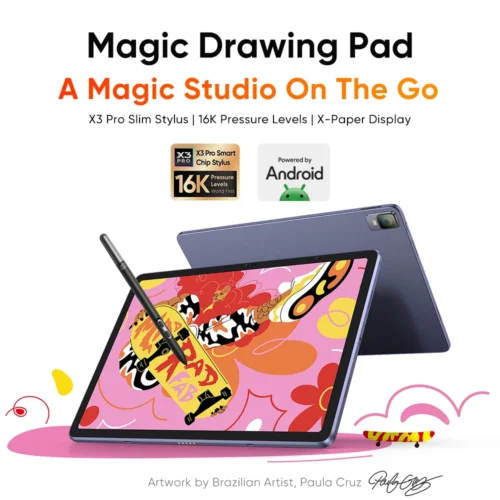 XPPen Magic Drawing Pad 12.2 inch Tablet Android 8GB/256GB 8000mAh with X3 Pro Slim Stylus 16K Pressure Levels Drawing Tablet