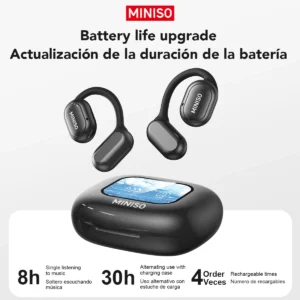 MINISO X30 Wireless Headphones Bluetooth Translation Earbuds Chat Headset Office Travel,real-time Translate Equalizer APP