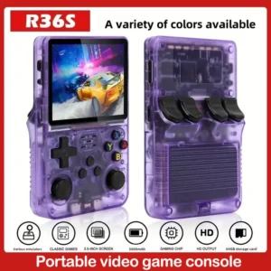 WUDS R36S Portable Handheld Game Controller with 3.5" HD Screen, Rechargeable Battery - Perfect Christmas Gift for Gamers