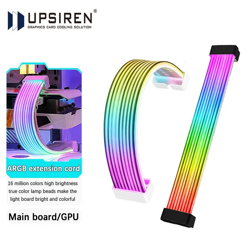 kf-S18628f5c5da44748afce439164076f7fe UPSIREN Bendable ARGB Light Board,Suitable For Graphics Card 24pin/8pin/2x8pin/12VHPWR/Motherboard Decorative light strip