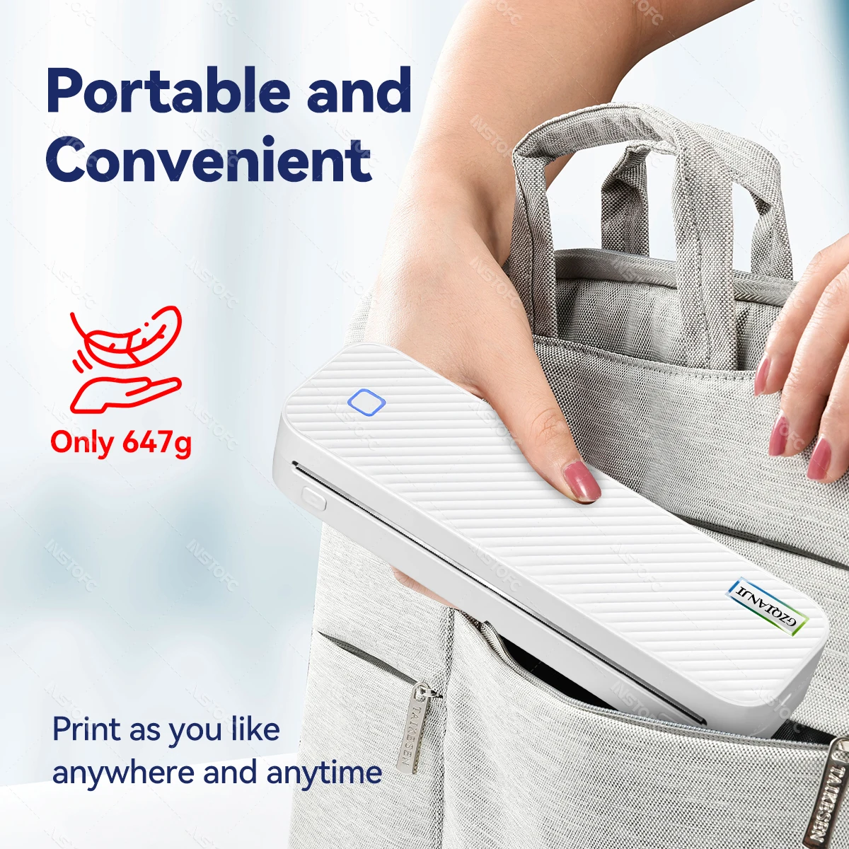 Portable A4 Thermal Printer Bluetooth Photos PDF Document Printing Machine Folded Rolls Paper For Office Work Home School Travel 10 kf S1b7fd87a2bbb4177a25e3d54a99c089ag