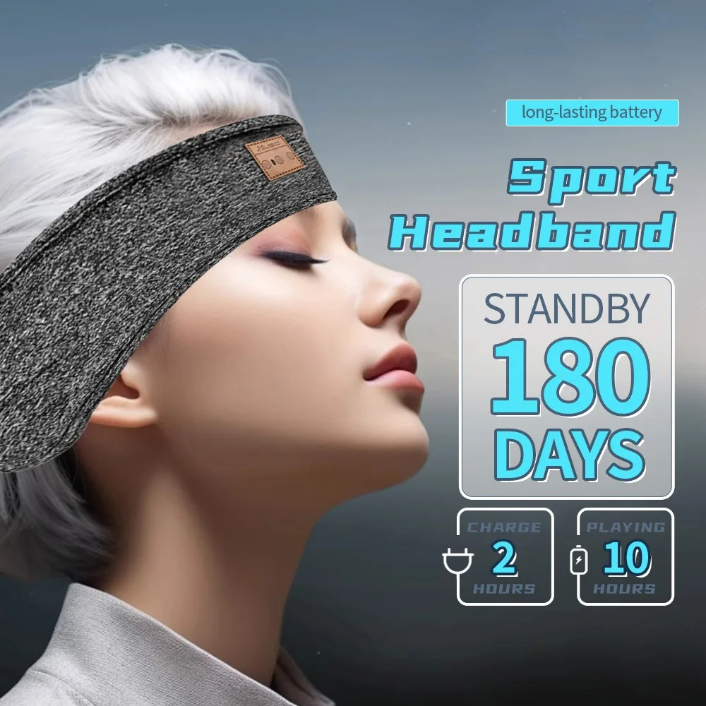HYE Bluetooth Earphones Sports Sleeping Headband Elastic Wireless Headphones Music Eye Mask Wireless Bluetooth Headset Headband