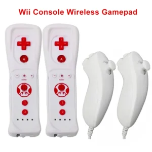 kf-S1fd4518331414f93bebe071563ea1dbcG 1 pair with Nunchuck Controller Set Motion Plus Remote Controller Wii Remote Controller Gamepad for Nintendo Wii Games Control