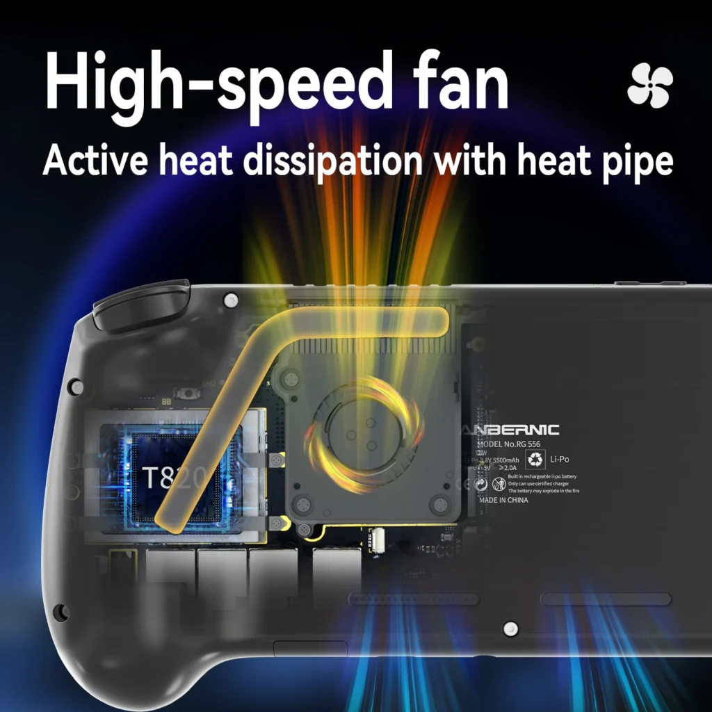 kf-S204dd7a6f65148e692980b3988cb58cfi ANBERNIC RG556 Retro Handheld Games Console 5.48" AMOLED Screen WIFI Android Video Games Player Supports AI Assistant Streaming