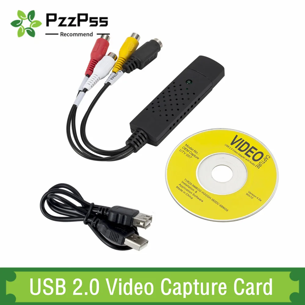 USB 2.0 VHS To DVD Converter Convert Analog Video To Digital Format Audio Video DVD VHS Record Capture Card Quality PC Adapter