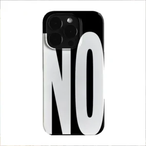 NO And YES Personalized Art Black And White Letters Phone Case For IPhone 16 15 14 13 12 11 Pro Max X XS XR 7 8 Plus Cover Case