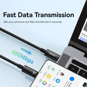 Baseus 240W USB C Cable for iPhone 17 16 15 Plus Pro Max Supercharge for Macbook Fast Charger Type C Cable for xiaomi Samsung