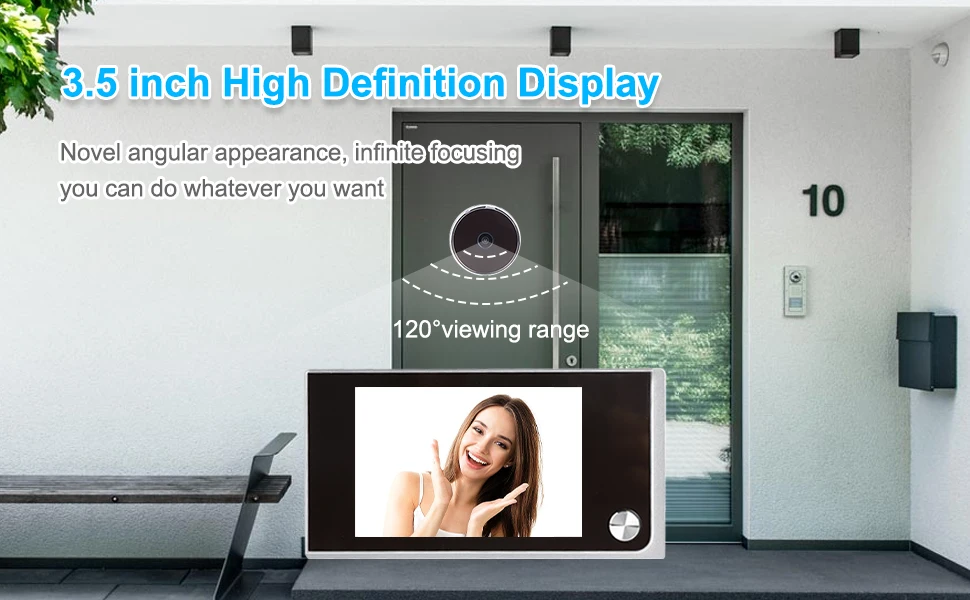 3.5 Inch Digital Door Viewer Peephole Camera Doorbell 120 Degree HD Home Cat Eye Mirilla Viewer with LCD Screen Monitor 14 kf S24eb76902d3e43a68c2a4294f61f89dcK
