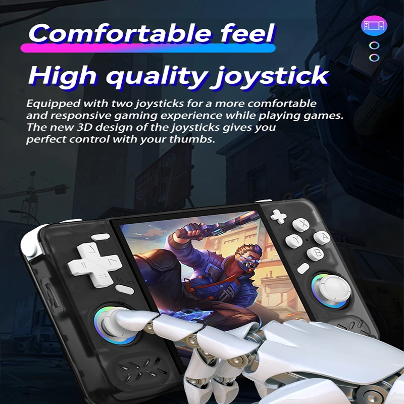 Open Souce XF40H Retro Handheld Game Console Linux 4.0 IPS Screen Supports WiFi Glowing Rocker Portable Pocket Video Game Player