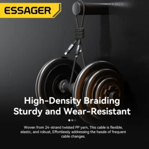 Essager PD 65W Max 2 in 1 Type C to Type C and Lightning For Samsung Xiaomi IPhone 14 13 12 11 Pro Max Xs Plus Data Cable