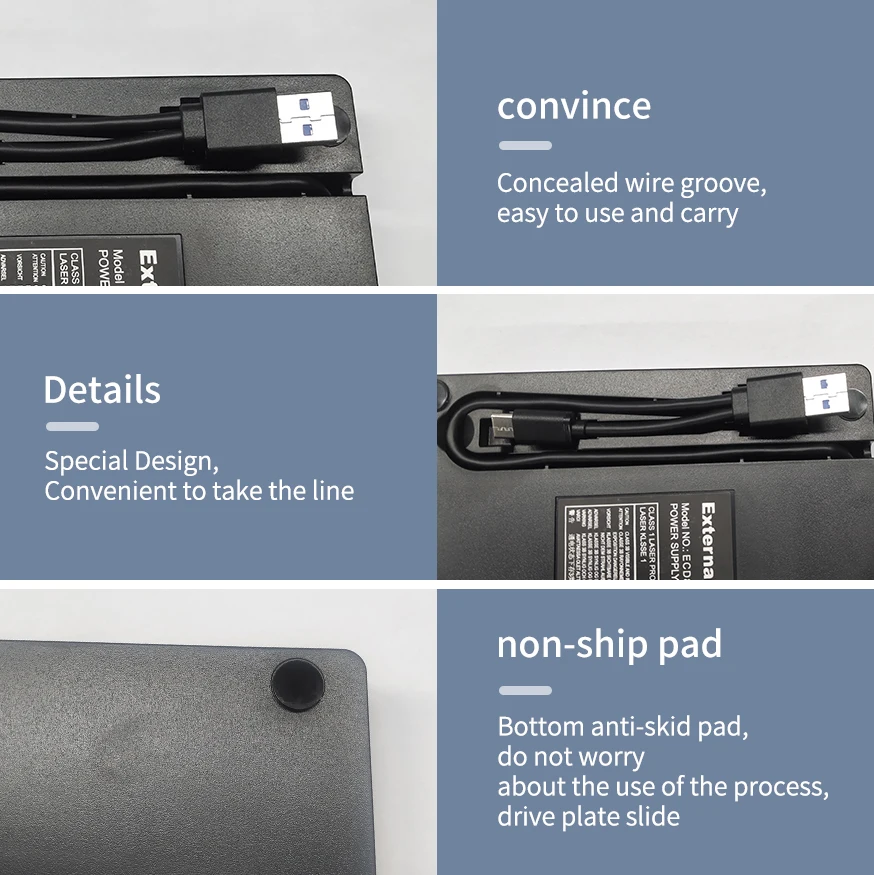 External DVD Drive USB 3.0 Portable Slim Optical Drive Burner Reader Player Tray Type Portable For for Laptop PC Computer 4 External DVD Drive USB 3.0 Portable Slim Optical Drive Burner Reader Player Tray Type Portable For for Laptop PC Computer - Image 4