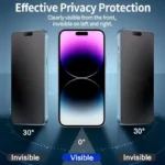 3Pcs Oleophobic Dust Free Easy Installation Matte Privacy Screen Protector for IPhone 16 15 11 12 13 14 Pro Max Plus XS 17 Glass