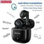 [AI Earphones] Translator Erazer XT92PRO Bluetooth Earphones AI real-time Translation Earbuds DIY APP ASMR Wireless Headphones