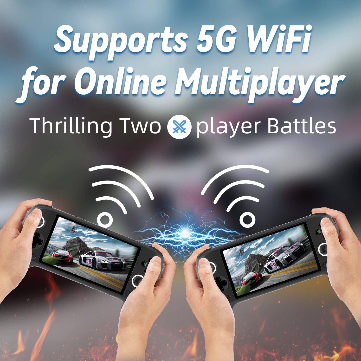 ANBERNIC RG556 Retro Handheld Games Console 5.48" AMOLED Screen WIFI Android Video Games Player Supports AI Assistant Streaming 8 kf S2e7399fe6c4f4c55920cf164882d00dd6