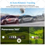 3MP WIFI IP Cameras Outdoor Surveillance Video Human Detection CCTV Security 4X Digital Zoom Wireless Monitor Audio Night Vision