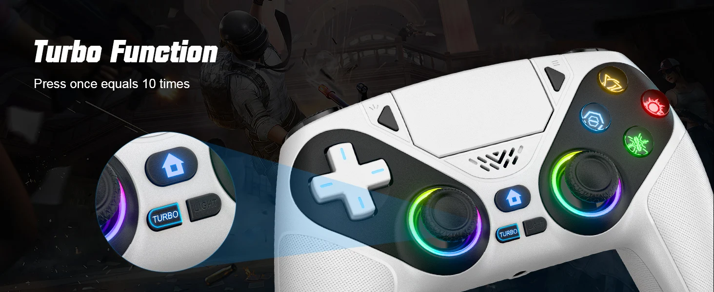 For Playstation 5 Wireless Controller For Ps5 Pc Console Controller With Turbo Dual Sense Vibrate Programming Bluetooth Gamepad 5 kf S34ac460607b44398824ca42dabb2b827r