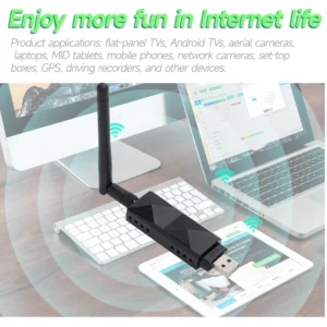 kf-S37255ab6ab44438db1d693551ecfc521x Kali Linux Wi-Fi Dongle RT5572 Chipset Dual Band 300Mbps Wireless USB WiFi Adapter Network Card With External High Gain Antenna