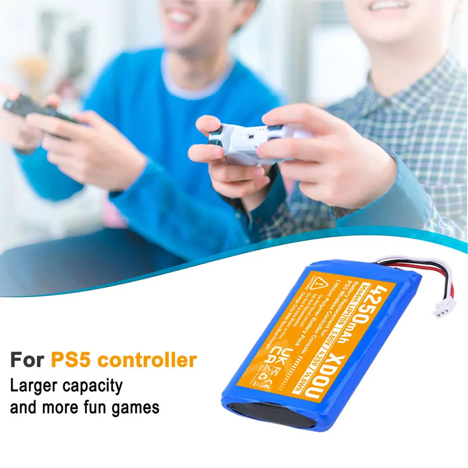 XDOU Brand-New 4250mAh Rechargeable Battery For Sony PS5 LIP1708 CFI-ZCT1W DualSense Game Controllers Higher Power 7 kf S395051e2d04845f18f89391fe26f6d2cb
