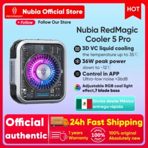 Nubia RedMagic Cooler 5 Pro VC liquid 5Pro Magnetic Phone FunCooler For iphone 15/RedMagic 9 Pro With RGB LED Gaming Accessories
