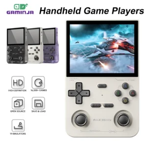 GAMINJA K36 Handheld Game Console 3.5Inch IPS 640x480 Screen Built in 64GB Simulator Games Games Portable Handheld Game Console