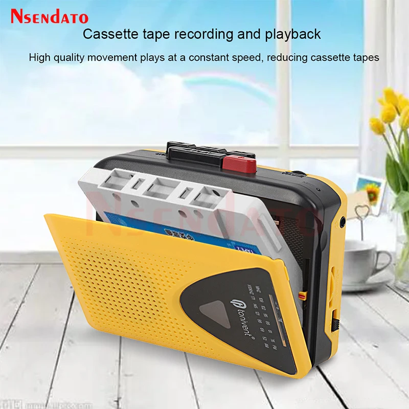 Cassette Tape Player With AM FM Broadcasting Radio Cassette Tape Player Converter Sound Recorder With Speaker 3.5mm Headphone