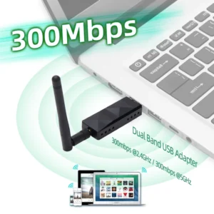 kf-S3f2581e395dd4bb4b8ebf03d9fee12402 Kali Linux Wi-Fi Dongle RT5572 Chipset Dual Band 300Mbps Wireless USB WiFi Adapter Network Card With External High Gain Antenna