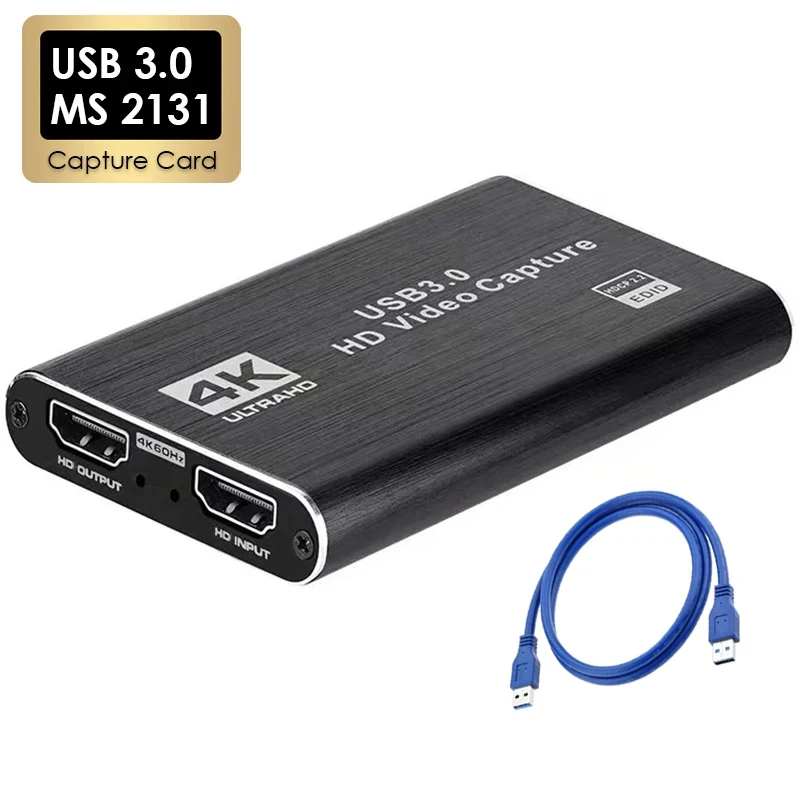 kf-S40f90dddd7cc4b35a57baed03e1a94dd4 4K USB 3.0 Video Capture Card HDMI-compatible 1080P 60Hz HD Video Recorder Grabber For PS4 OBS Game Recording Live Streaming