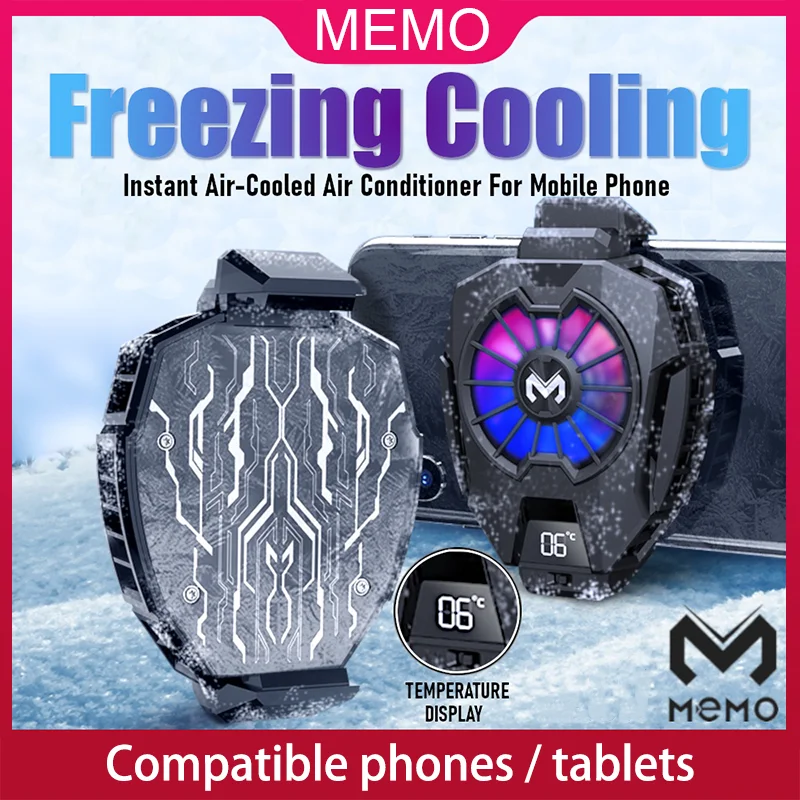 MEMO DL05 4-7 "Universal Digital Display Mobile Phone Radiator Cooler FL05 Rechargeable Mobile Phone Cooling Fan Game Cooling