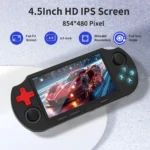 kf-S43039277cff44a4c8df6c2f224a18b12z GAMINJA ANS16 Handheld Game 4.5 Inch IPS Screen RGB Lighting Portable Retro Video Game Console 64GB For PS1/GBA/SFC