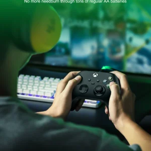 2 x 4800mWh Xbox One Controller Batteries Pack Play and Charge Kit USB-C Charging Cable/4 Covers for Xbox One/Series X|S