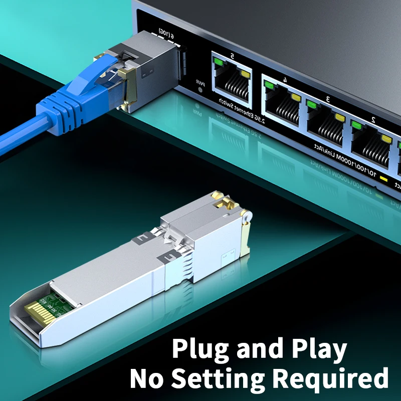 kf-S443d19304a934d6c8bef94427b03eb79P LIANGUO 10G SFP+ Module Copper 10GBase-T Modules Optical Port SFP+ to RJ45 Ethernet Port 2.5G Transceiver Module